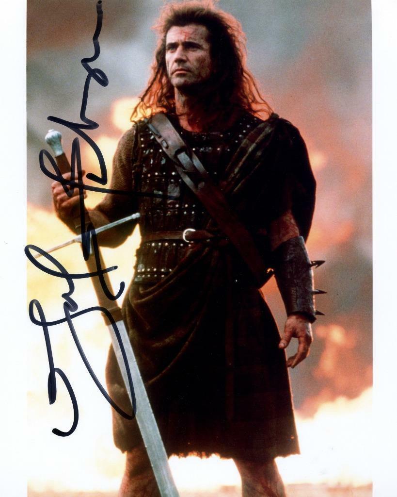 MEL GIBSON BRAVEHEART SIGNED AUTOGRAPHED 10 X 8