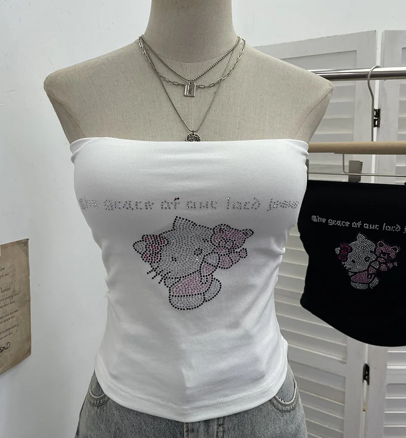 Nigikala Nigikala Diamond Tector Tset Coat Outside Wearing Bra Mat Babes Wrapped Bra Short Open Umbilly Printed Vest 8031