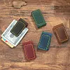 Handmade Crazy Horse Leather Magnetic Banknote Clip | Vintage Cowhide Magnetic Clip, Multifunctional Stationery Bookmark Money Clip