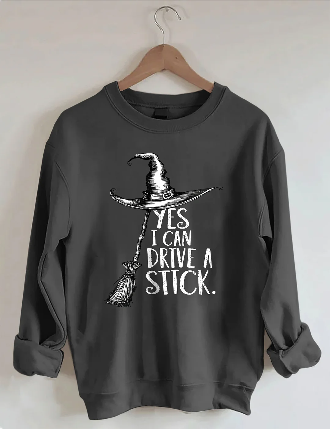 Yes I Can Drive A Stick Halloween Sweatshirt