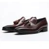 Fashion Mens Tassel Leather Loafers Dress Shoes