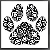 Paw Silhouette-11CT Stamped Cross Stitch 40*40cm tapestrymarket