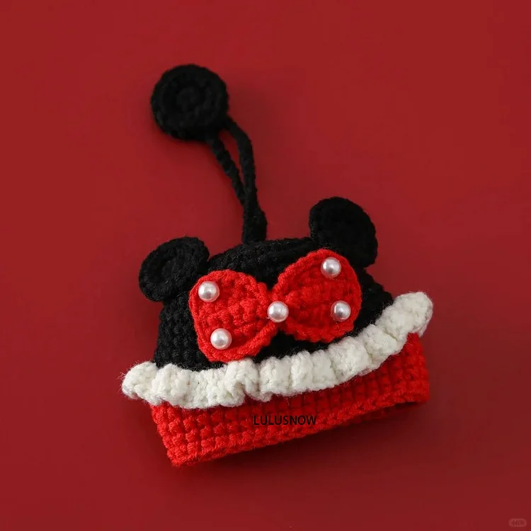 Lulusnow Handmade  Minnie Mouse Inspired Crochet Key Chain Bag Accessories