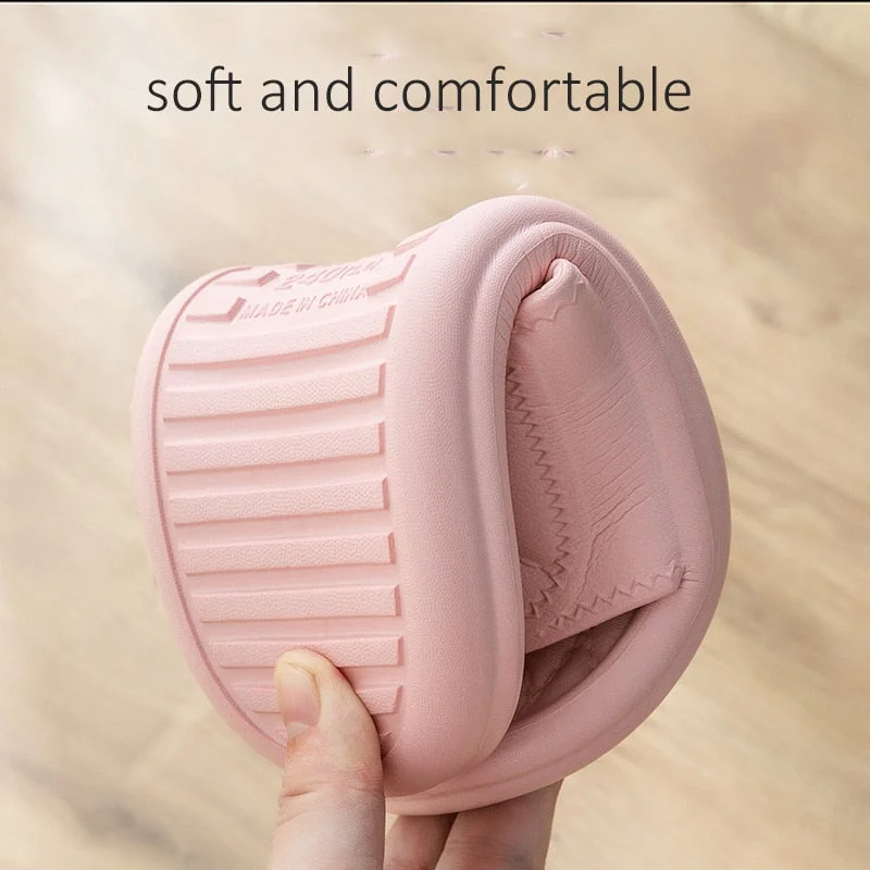 2021 New Women Summer Slippers Thick Bottom Indoor Home Slides House Bathroom Non-Slip Soft Massage Sole Cool Slippers