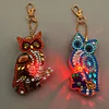 2PCS/SET 5D DIY Diamond Painting Double-side Special Drills Keychain Slap Luminous Kits