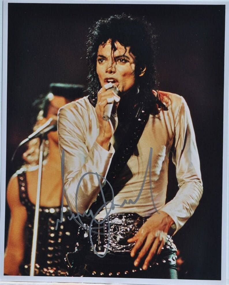 MICHAEL JACKSON SIGNED Autographed Photo Poster painting Bad Captain E O Jackson 5 King Of Pop wcoa