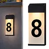 Solar Lighted House Numbers Luminous Outside Address Sign Smart Sensor Automatic LED Illumination Lamp Auto On/Off Villa Courtyard Number Plate Light Outdoor Doorplate Number Indicator
