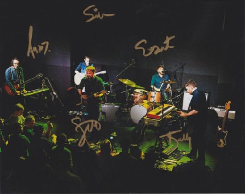 Frightened Rabbit Band Group Signed Photo Poster painting 8x10 rp Scott Hutchinson Hutchison