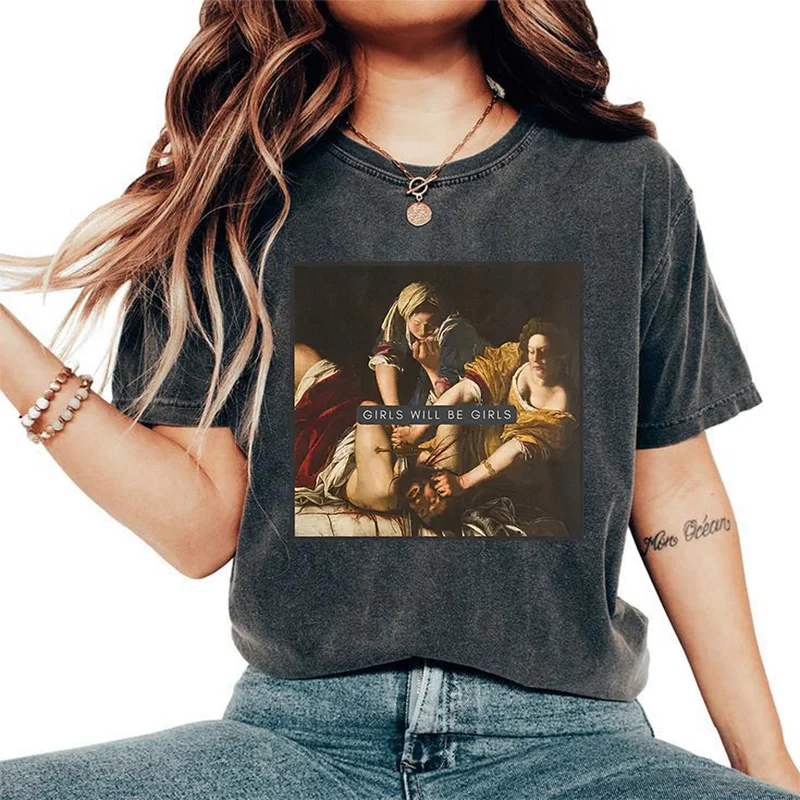 Girls Will Be Girls Printed Washed T-Shirt