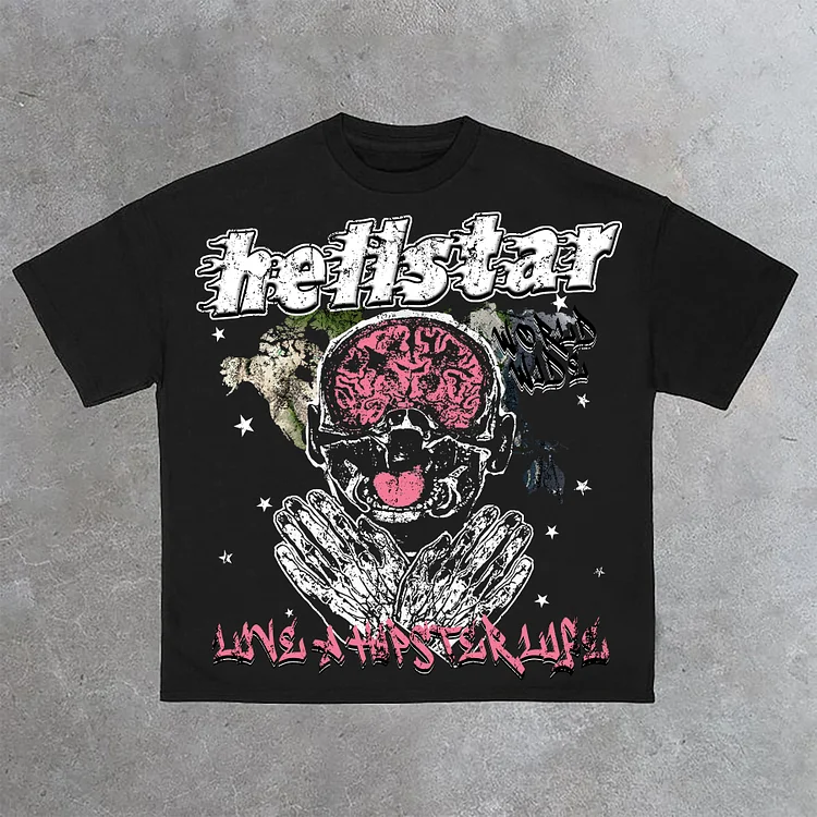 Street Hellstar Graphic 100% Cotton T-Shirt