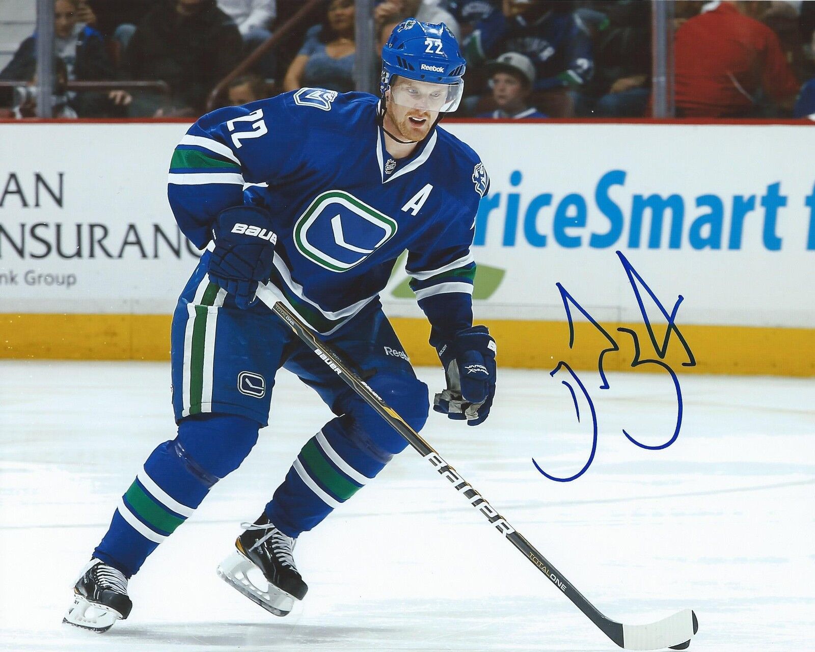 Daniel Sedin Signed 8×10 Photo Poster painting Vancouver Canucks Autographed COA