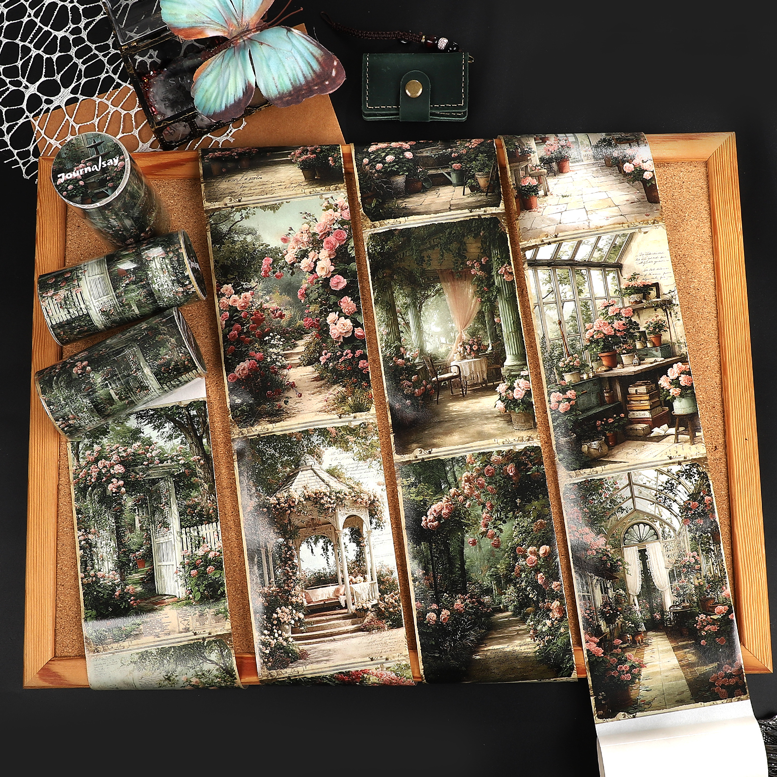 와시 테이프 - 80mm*205cm 빈티지 플라워 가든