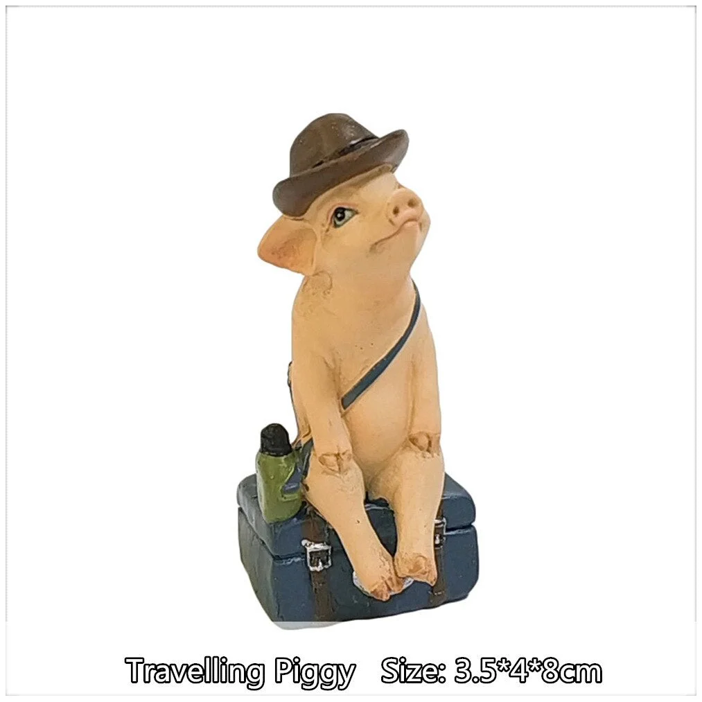 Everyday Collection New Year Cute Pig Figurine Miniature Fairy Garden Decoration hogar ornaments Home Desk Decor Gift