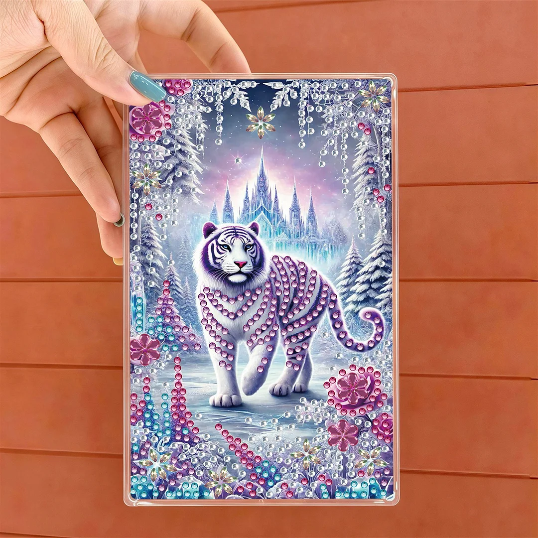 2pcs DIY 5D Diamond Painting Acrylic Jewelry Box Kit Gift for Adults (Animal A)