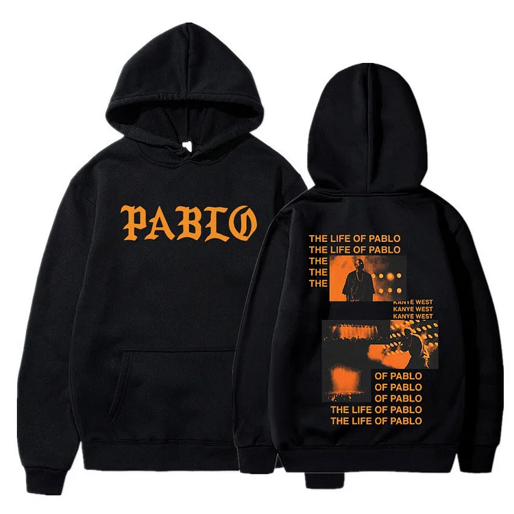 Rapper Kanye West The Life Of Pablo Graphic Print Hoodie Hip Hop Vintage Oversized Hoodies at Hiphopee