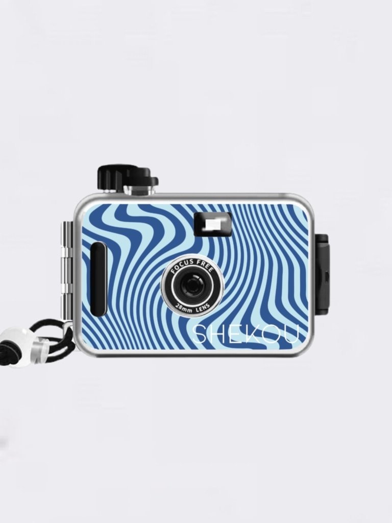 Reusable 35mm Film Camera- Blue Swirls