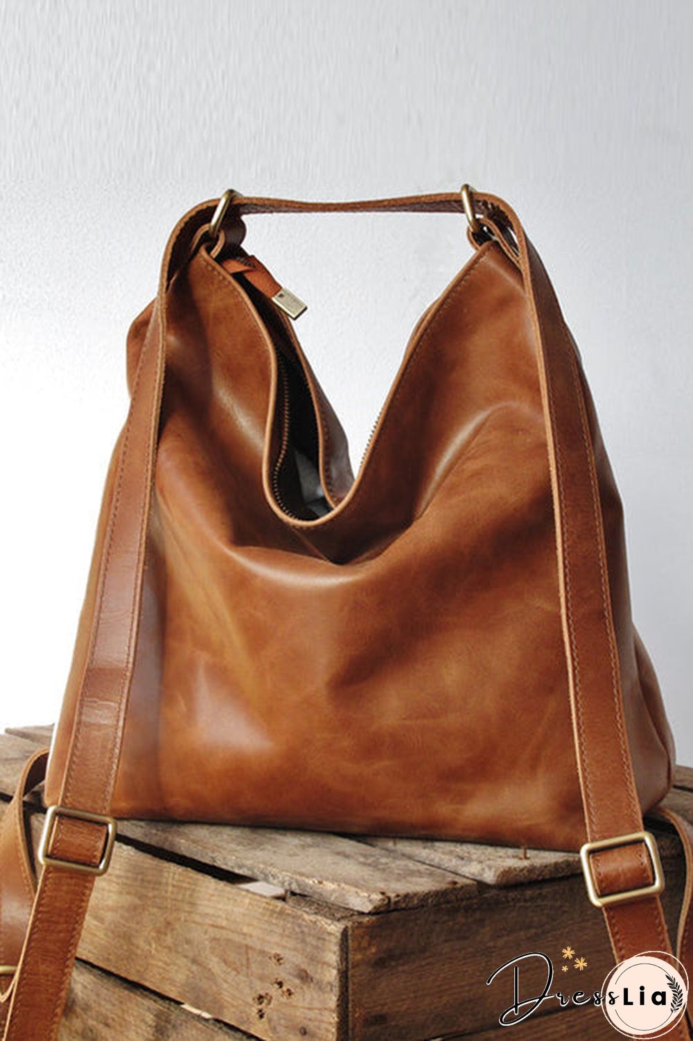 Leather Convertible Backpack