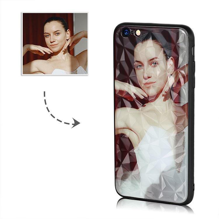 IPhone 6 Plus Custom Photo Protective Phone Case Diamond Pattern  Surface