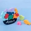 Children Montessori Wooden Animal Balance Blocks Board Games Toy