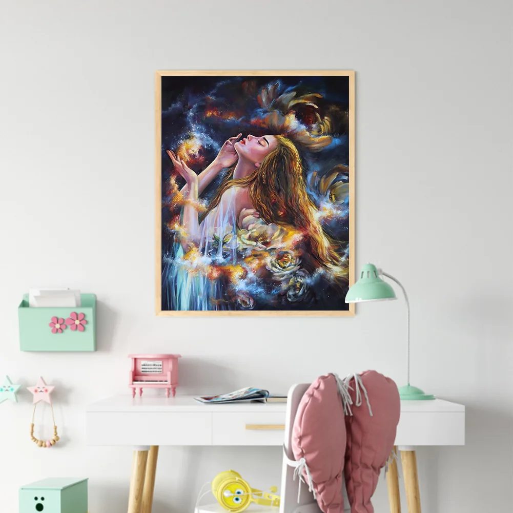 DIY Paint By Number 40*50cm - Girl With Flowers