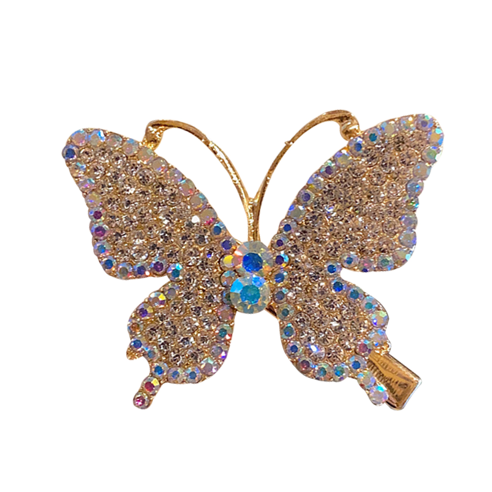 

Rhinestone Hair Clip Women Girl Butterfly Shiny Hairpins Barrettes Hairgrip, Gold, 501 Original