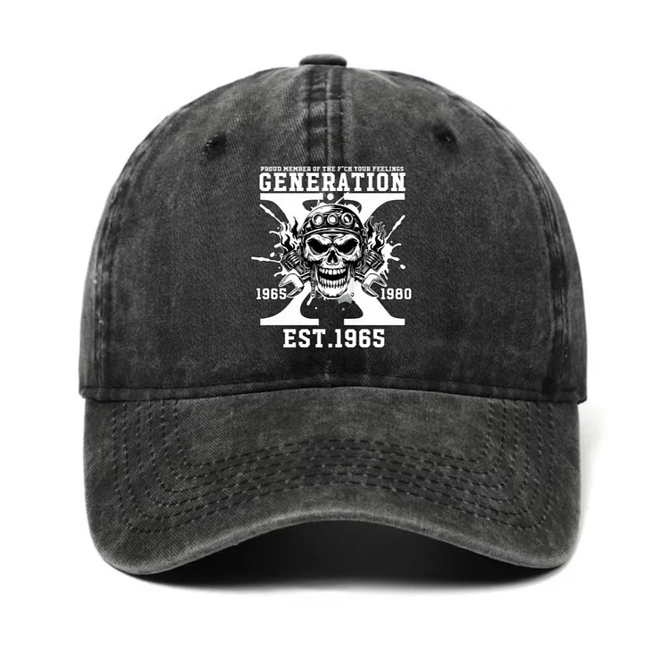 Gen X Skull FUCK YOU FEELINGS Unisex Hat EST Cap