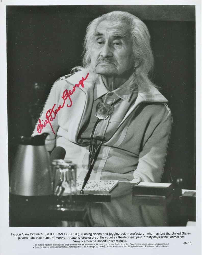 Very Rare CHIEF DAN GEORGE Signed Photo Poster painting