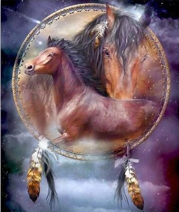 

Dream Catchers Horses – Paint By Numbers - 40*50CM, 501 Original