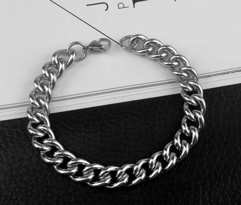 Hip-hop Solid Color Stainless Steel Plating Bracelets 1 Piece