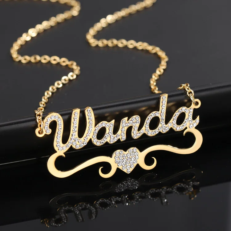 Iced Title Name Necklace