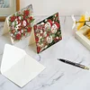 (US Only)6PCS DIY Xmas Diamond Art Greeting Cards Congratulations Cards & Gifts (Snowman)