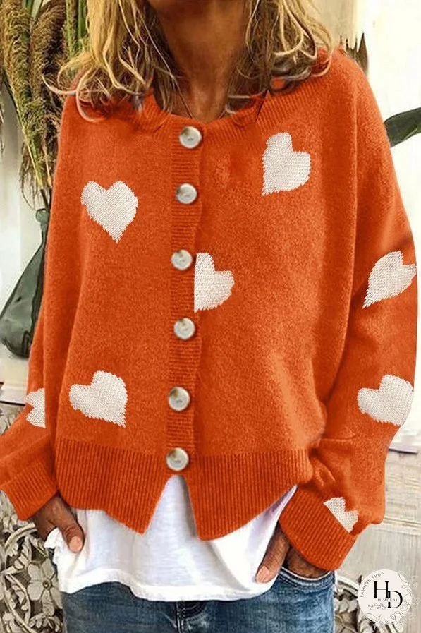Heart Sweater Women's Cardigan