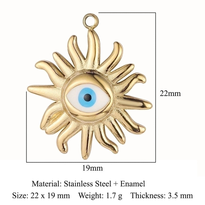 3 Pieces Streetwear Sun Titanium Steel Plating Inlay Rhinestones Zircon 18k Gold Plated Jewelry Accessories