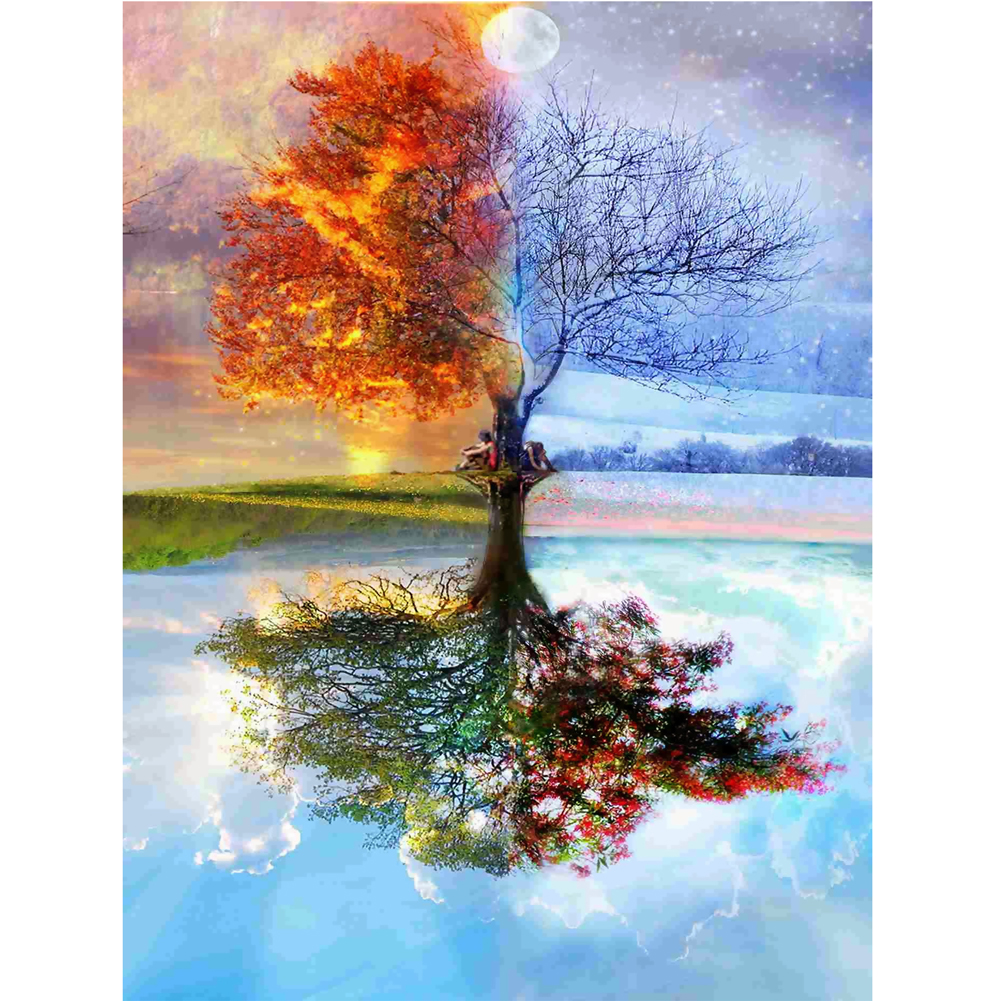 

Four Season Tree - Special Shaped Diamond Painting - 30*40CM, 501 Original