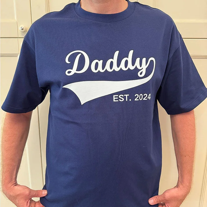 Personalized Dad T-shirt/Sweatshirt/Hoodie with Kids Name on Sleeve 