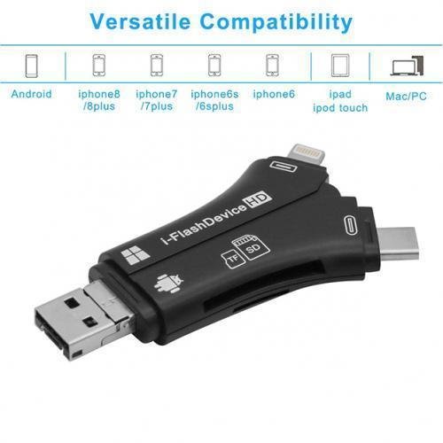 4-in-1 Portable Memory Card Reader For Phones