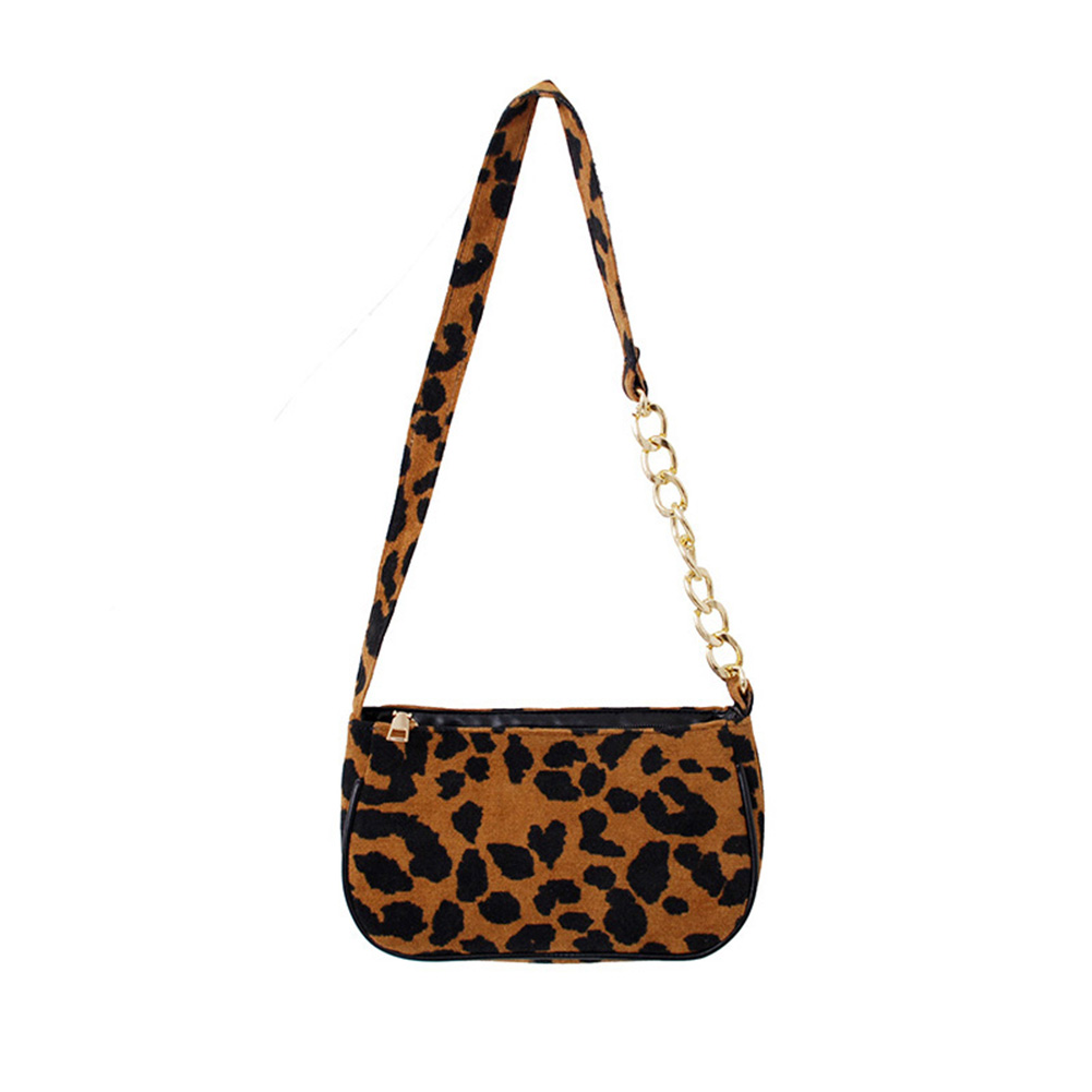 

Fashion Leopard Pattern Chain Purse Vintage Street Plush Women Shoulder Bag, 501 Original