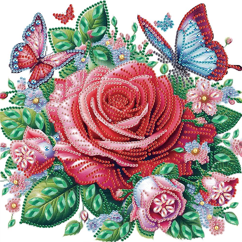 Flower Cluster 30*30cm(canvas) special shaped drill diamond painting
