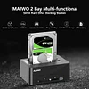 Dual Bay Hard Drive Docking Station with Offline Clone for 2.5 3.5 inch SATA HDD/SSD, Support Reading CF&SD Card, USB 3.0 5Gbps Drive Duplicator Cloner, 36TB Capacity