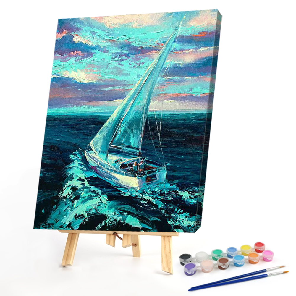 

40*50CM - Paint By Numbers - Sailing Boat, 501 Original