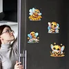 6Pcs Diamond Painting Flower Bee Fridge Magnet for DIY Art Crafts