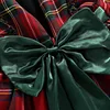 Kid Baby Girls Toddler Red Plaid Bow Dresses Christmas Party Dress