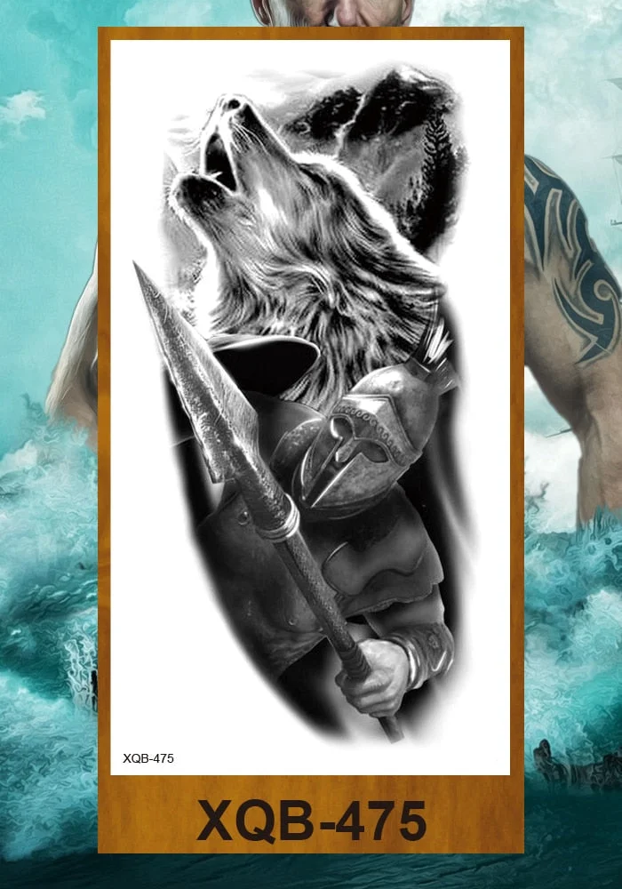 Temporary Tattoo Sticker Man Woman Arm Body Art Fake Tatoo Buddha Bodhisattva Believer Religion Valkyrie Female Warrior Goddess