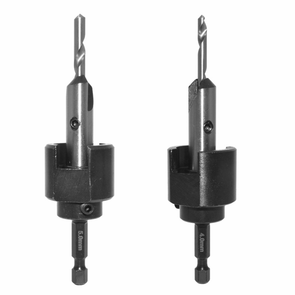 

Woodworking Countersunk Pilot Drill Adjustable Bit Hex Shank Hole Opener, 5mm, 501 Original