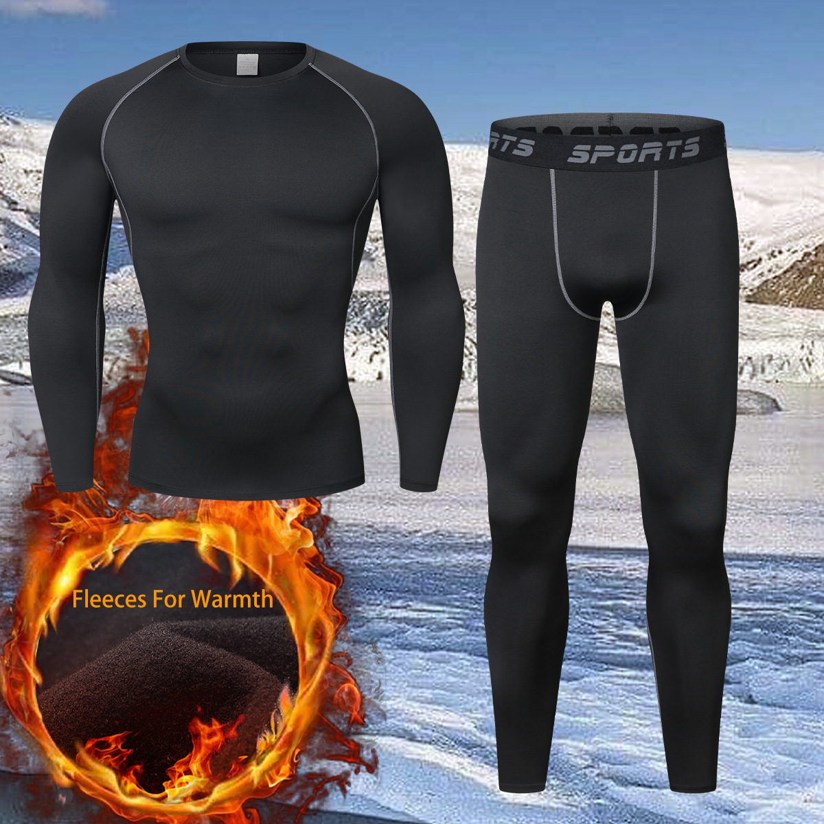 Thermal Compression Base Layer Set For Winter Sports