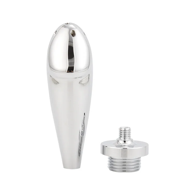 Metal anal irrigator for vestibular masturbation