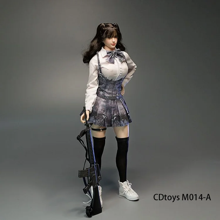 CDtoys M014 1/6 Female Soldier Tactical JK Python Uniform Skirt Pleated Skirt Armed Girl Suit-aliexpress