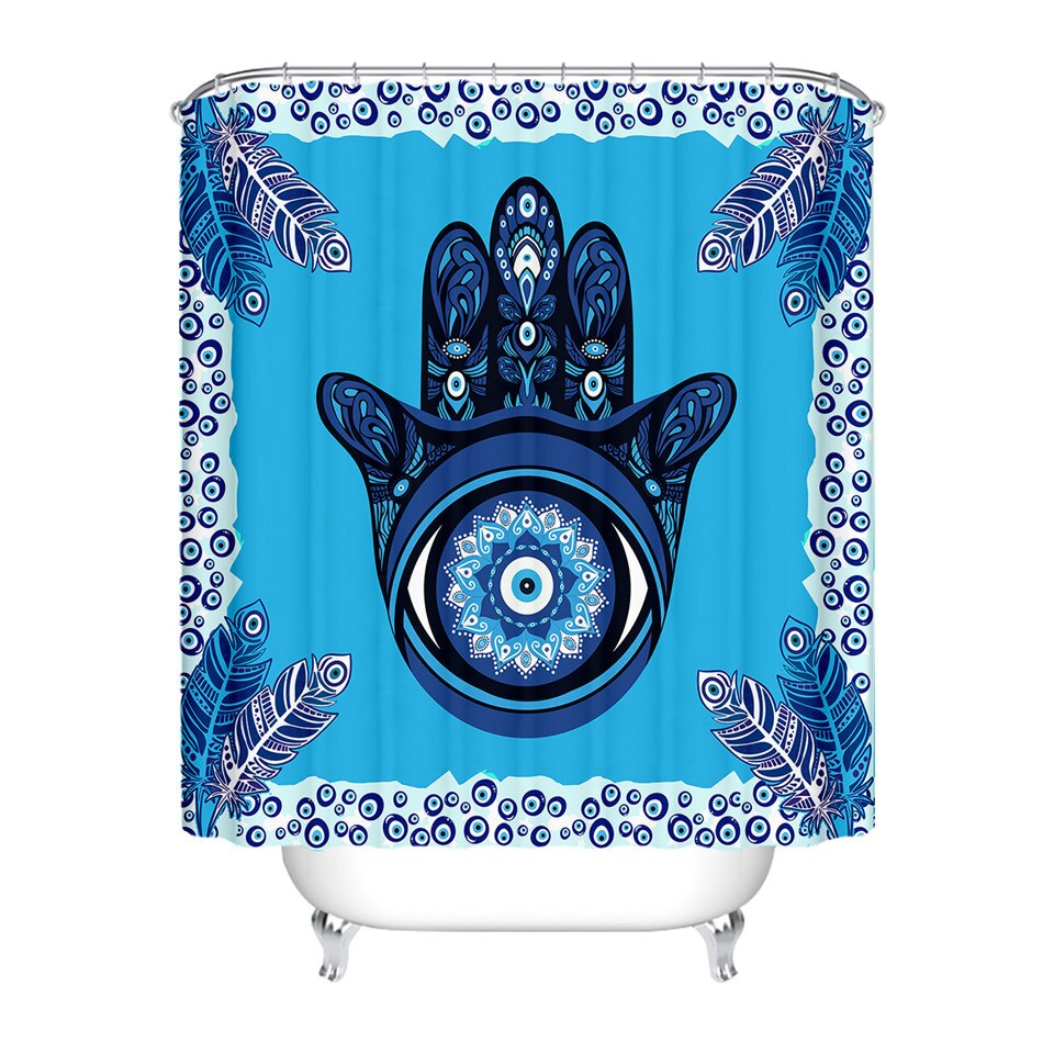 

Evil Eye Hamsa - Print Shower Curtain, 180*180cm, 501 Original