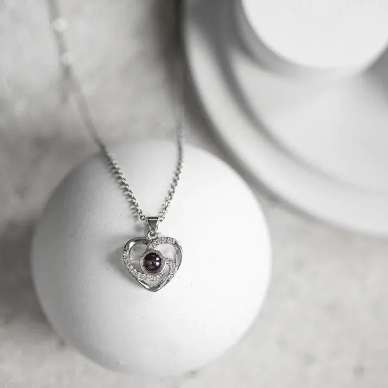 Personalized Lucky Heart Photo Necklace