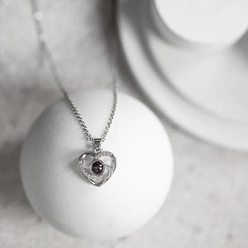 Personalized Lucky Heart Photo Necklace